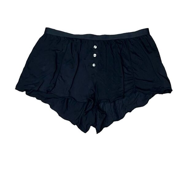 Weworewhat Modal Booty Shorts Black Lettuce Hem Elastic Waist Small Casual - Picture 1 of 7